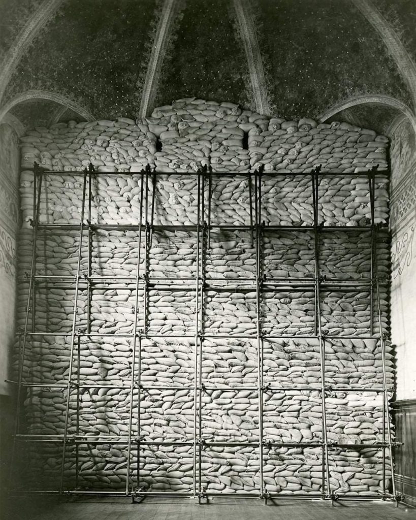 The Last Supper sandbags during world war